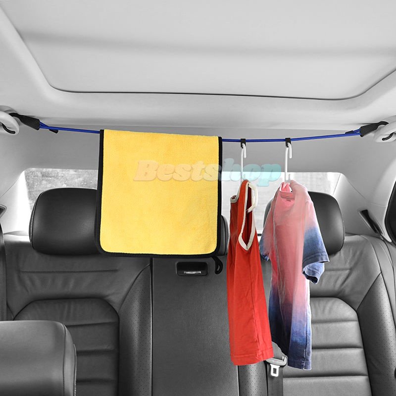 1.5m Tali Elastis Adjustable Tension Belt Bagasi Mobil Tali Bagasi Tali Pengikat Koper Perjalanan Luar Ruangan Jemuran Tensioning Sabuk Gantungan Baju Aksesoris Interior