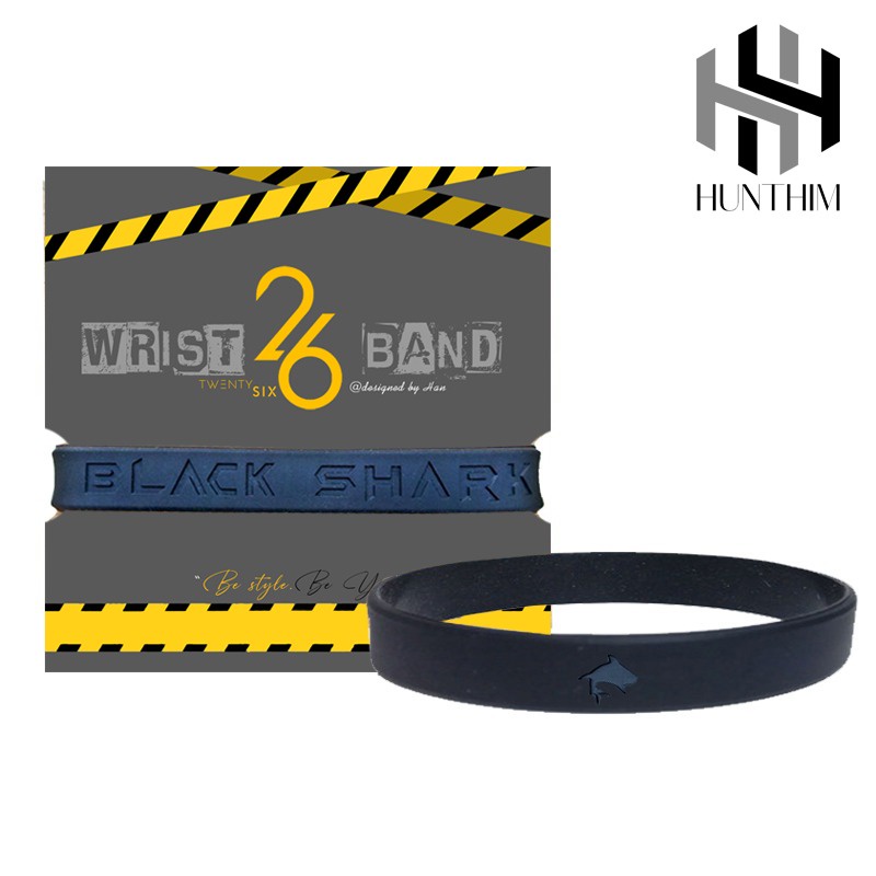 GELANG TANGAN PRIA rubber HH BS FULLBLACK