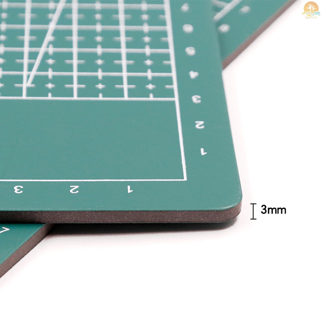 In Stock A4 Self Healing Cutting Mat Talenan PVC Dua Sisi Non-slip Dengan Grid Lines Angles Design Tebal 3mm Untuk Proyek Scrapbooking Art &amp; Craft