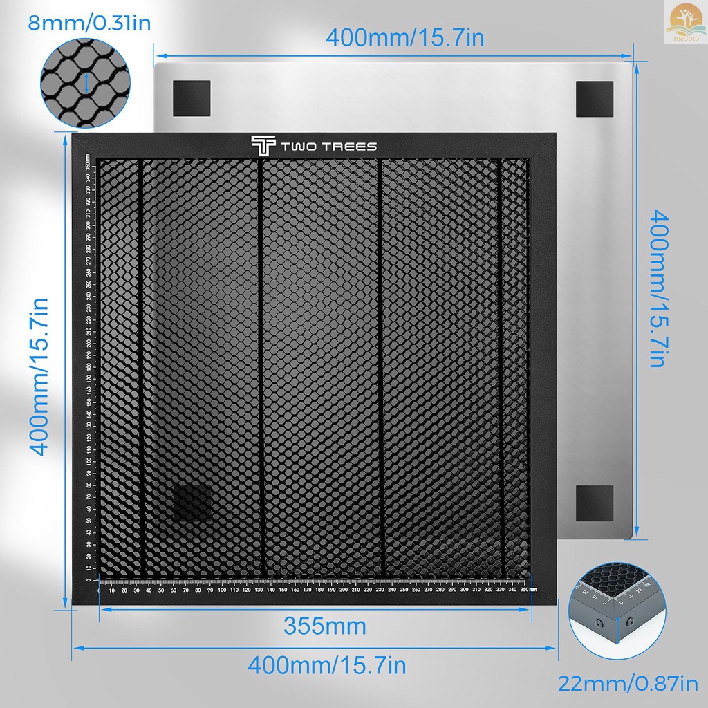 In Stock Dua Pohon Laser Engraver Honeycomb Working Table Platform Papan Panel Baja Struktur Semua Logam Dengan Pengukuran Untuk CO2 /Diode/Fiber Mesin Ukir Laser Pemotongan Bersih