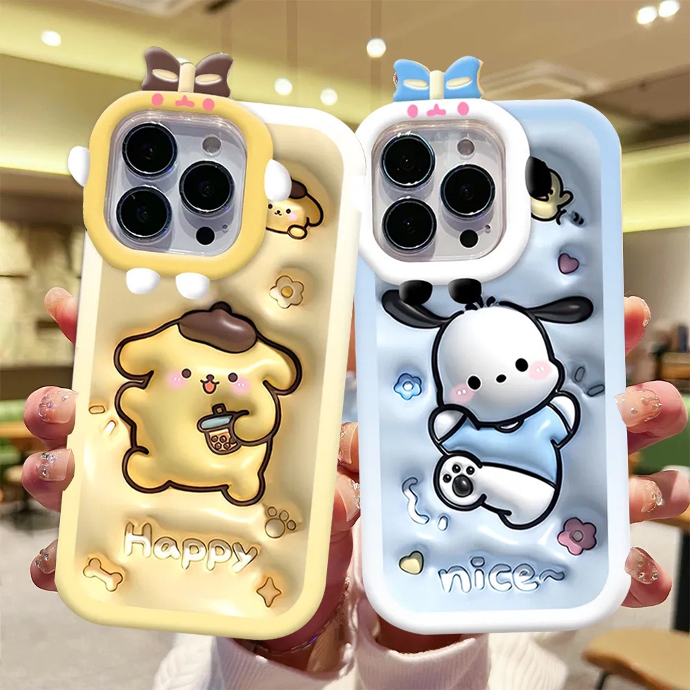 Redmi A2 A1 Note 12 Pro 12C 10C 10A Note 11 Pro 11S 9C 9A 10 9T 9 Note10 Note9 Note8 Lensa Monster Kartun Kuromi Pochacco Mymelody Onpompurin Shockproof Case BY