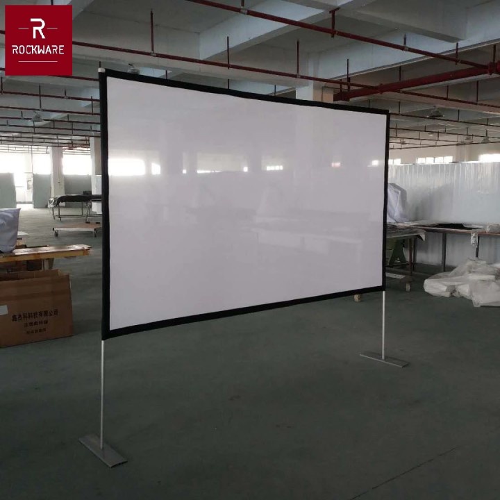 ROCKWARE Stand Projector Screen 120-inch Layar Proyektor Polyester