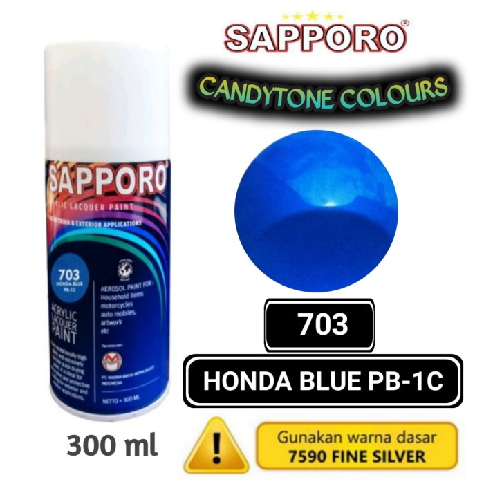 

703 HONDA BLUE PB-1C SAPPORO STANDAR CANDYTONE 300ml Cat Semprot Pylok