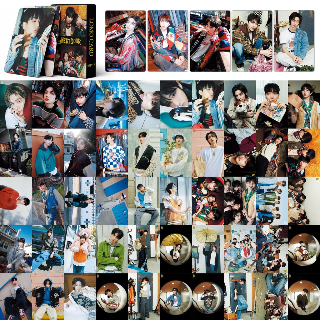 55pcs /box Cowok Sebelah WHO! Album Photocards Lomo Card BOYNEXTDOOR Kpop Postcards