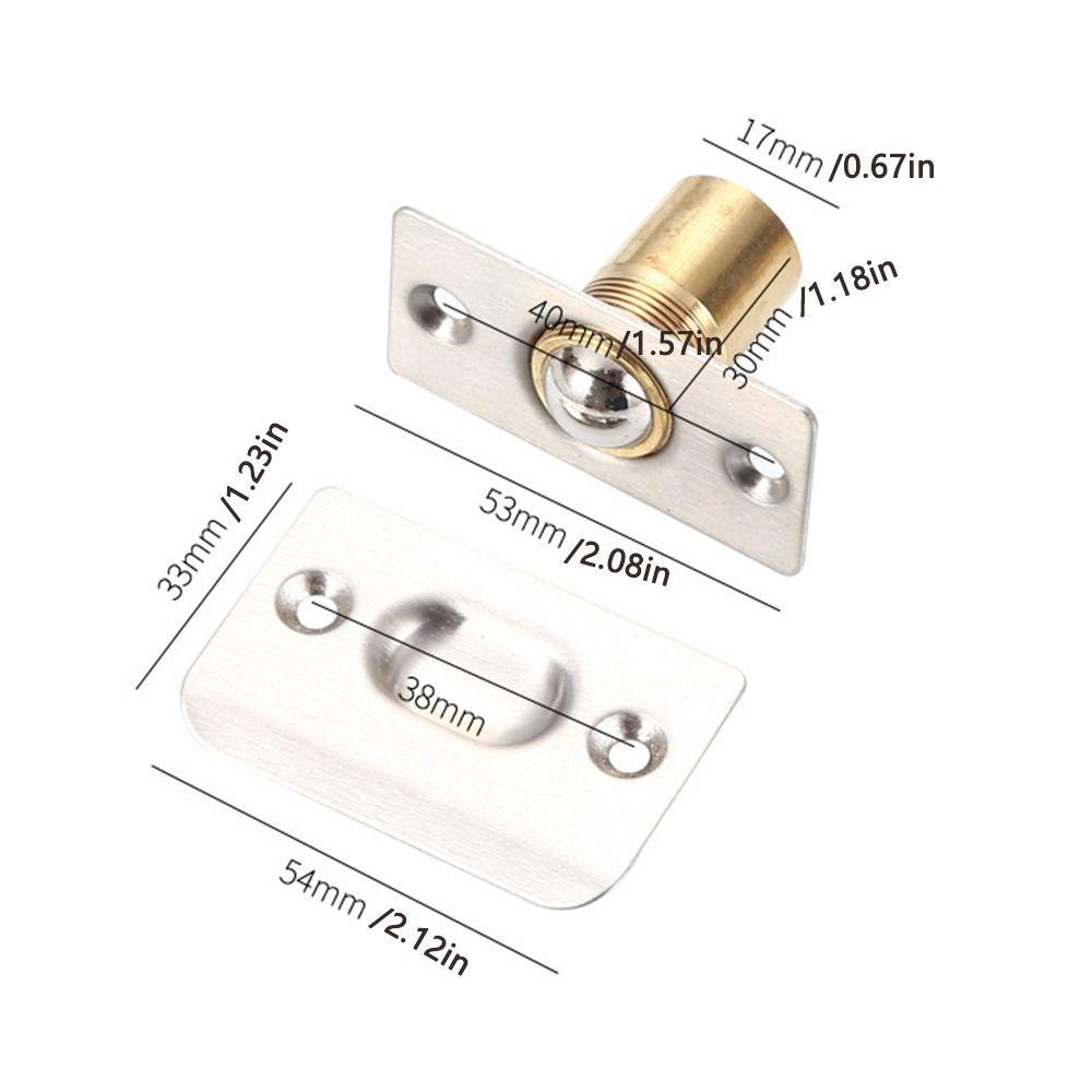 【 ELEGANT 】 Door Touch Bead, Kunci Manik-Manik Pintu Tangkap, Bola Spring Locking Invisible Untuk Hardware
