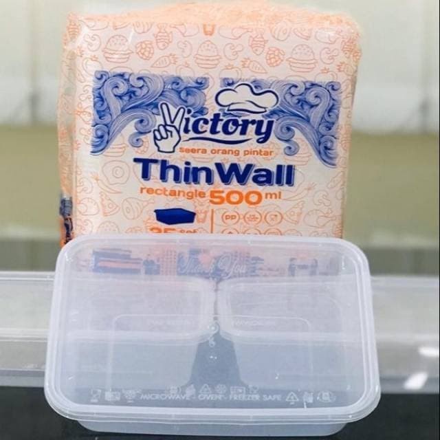 TEPAK THINWALL VICTORY 500ML MURAH/TEPAK MAKAN/WADAH MAKANAN PLASTIK