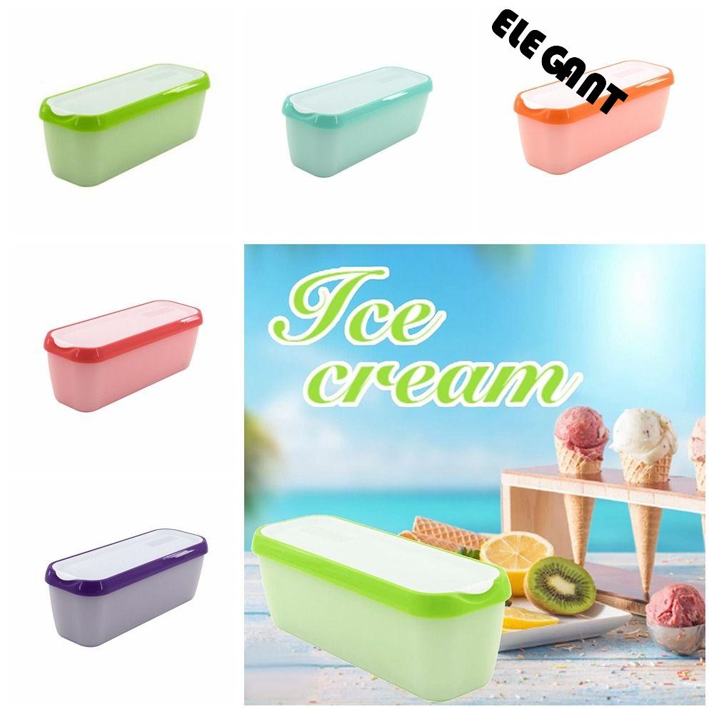 【 ELEGANT 】 Bak Es Krim, Wadah Multicolor, Organizer TPR Hemat Tempat Untuk Sorbet