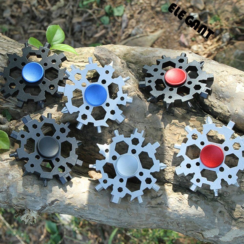 【 ELEGANT 】 Snow Spinner Spanner EDC 23in1 Stainless Steel Hand Tool Hex Wrench Outdoor Survival Tools Combination Spanner