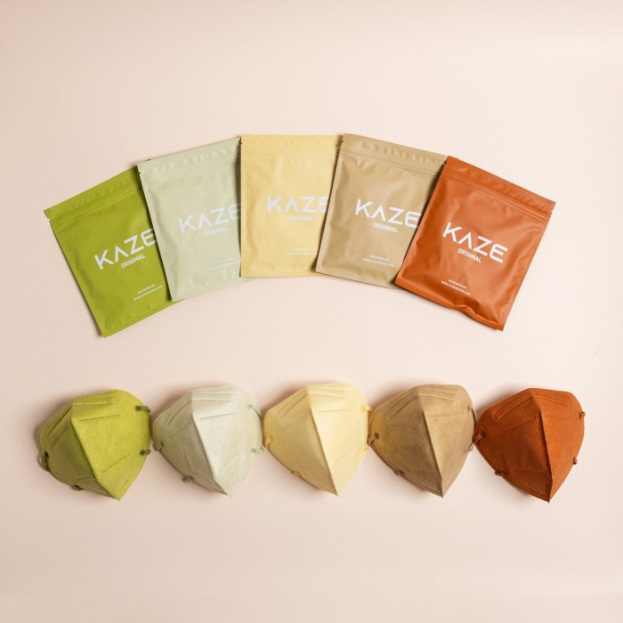 ORIGINAL KAZE mask SUCCULENT SERIES - MASKER KAZE - KN95 SUCCULENT, 1/2 BOX (5PCS)
