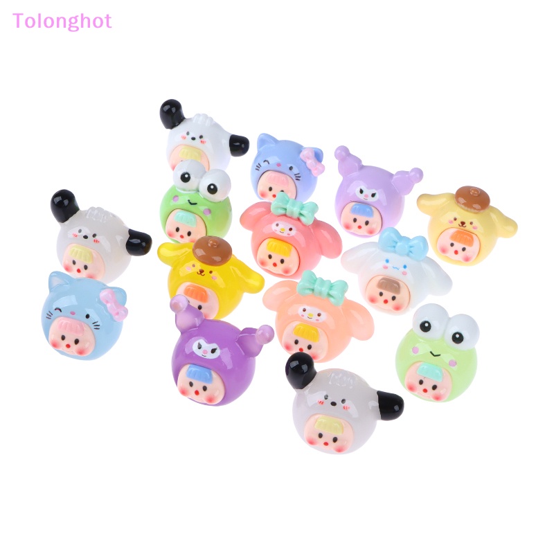 Tolonghot&gt; Kartun Bayi Perempuan 3D Besar Resin Miniatur Lucu Kreatif DIY Ponsel Case Mini Liontin Perhiasan Aksesoris well