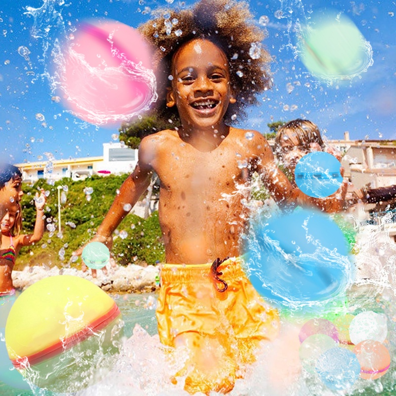 [Fitur] 1pc Mainan Bermain Pantai/Balon Air Lembut/Kolam Renang Water Splash Ball/Self Sealing Water Bomb/Reusable Children Water Ball/Perlengkapan Pesta Musim Panas