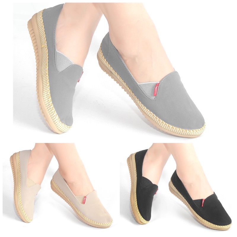 SEPATU WANITA FLATSHOES RAJUT TEPLEK TERBARU KEKINIAN SPATU FLAT SHOES PEREMPUAN IBU CASUAL CEWEK PO