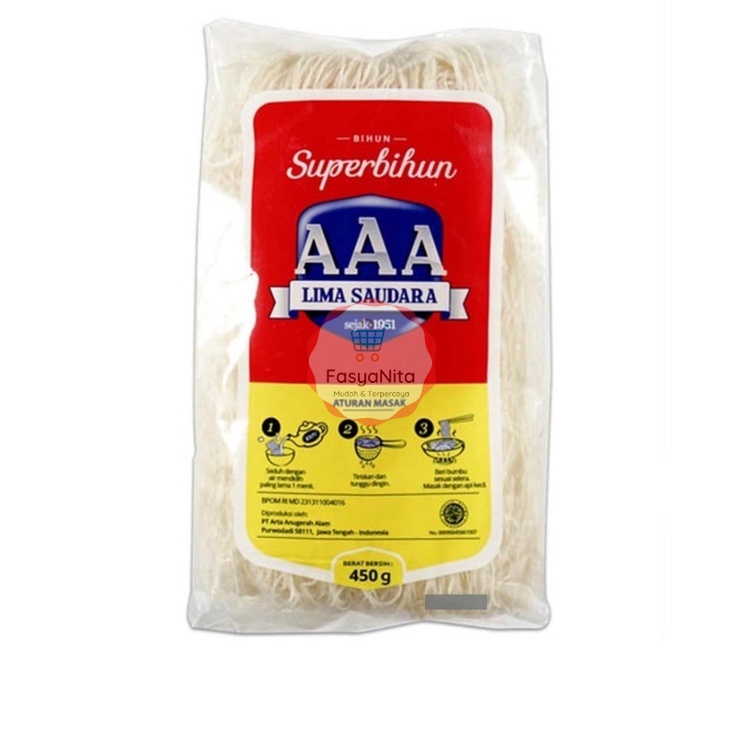 

Bihun AAA Lima Bersaudara Super bihun 450gr 220gr