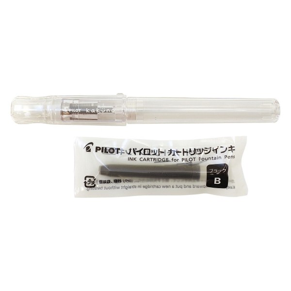 

Pilot Kakuno Fountain Pen Gel Ink Transparent Soft Colors EF/F/M - Transparent, F 0.5mm