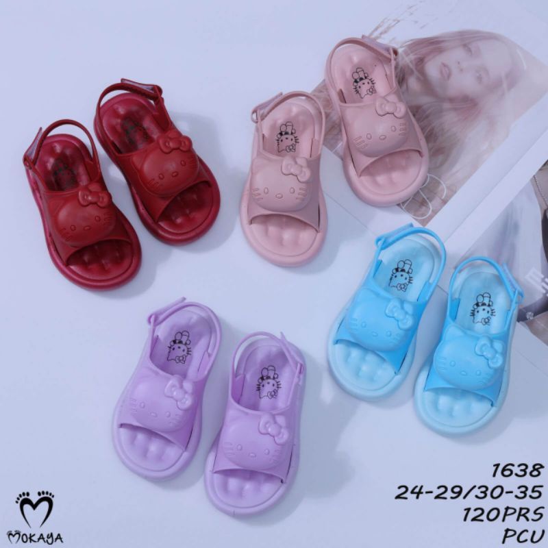 MOKAYA 1638 MOTIF HELLO KITTY / SANDAL ANAK TB BAHAN JELLY