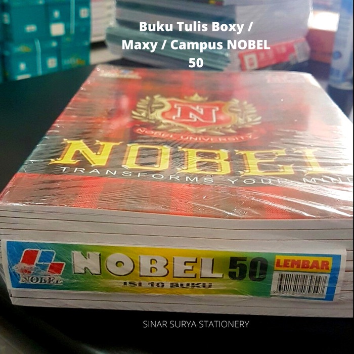 

✨BISA COD✨ -Buku Tulis NOBEL isi 50 (per Pak isi 10 buku)