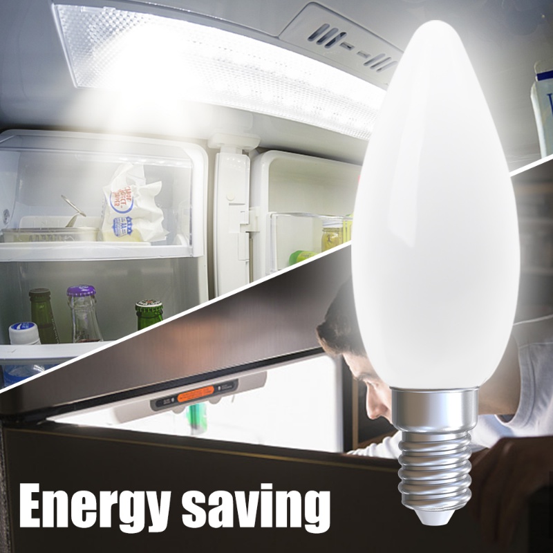 Bohlam Lampu Kulkas Hemat Energi Mini E12 /E14/ Lemari Display Peralatan Rumah Tangga Bohlam Sekrup Yang Dapat Diganti