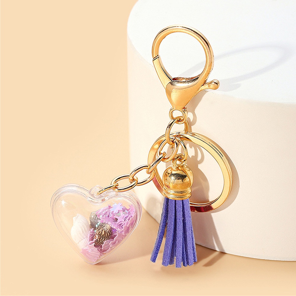 Trendy Payet Isi Hati Gantungan Kunci Sweet Tassel Keyrings Untuk Wanita Tas Lucu Pesona Ornamen Hadiah Pesta Souvenir Aksesoris