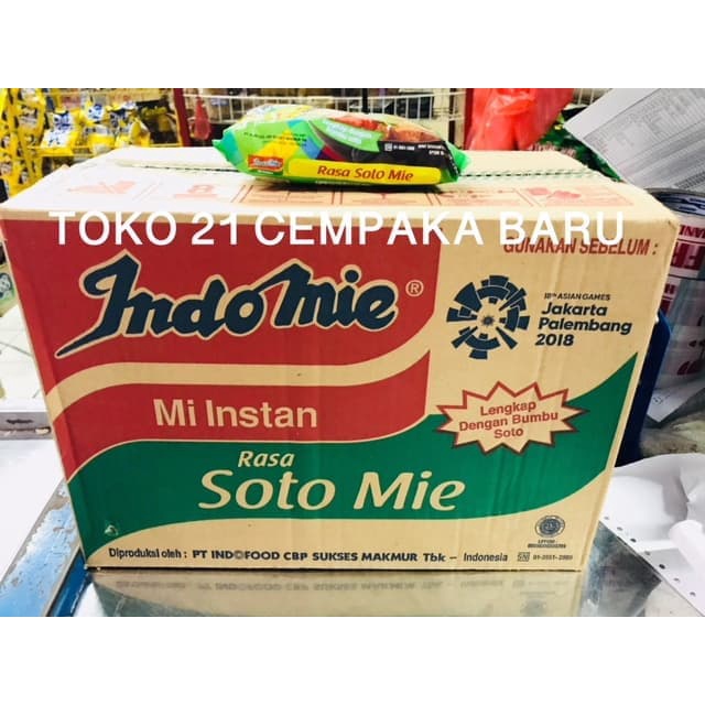 

Indomie Rasa SOTO MIE 1 KARTON isi 40 PCS | Mi Instan Indomi Murah Promo