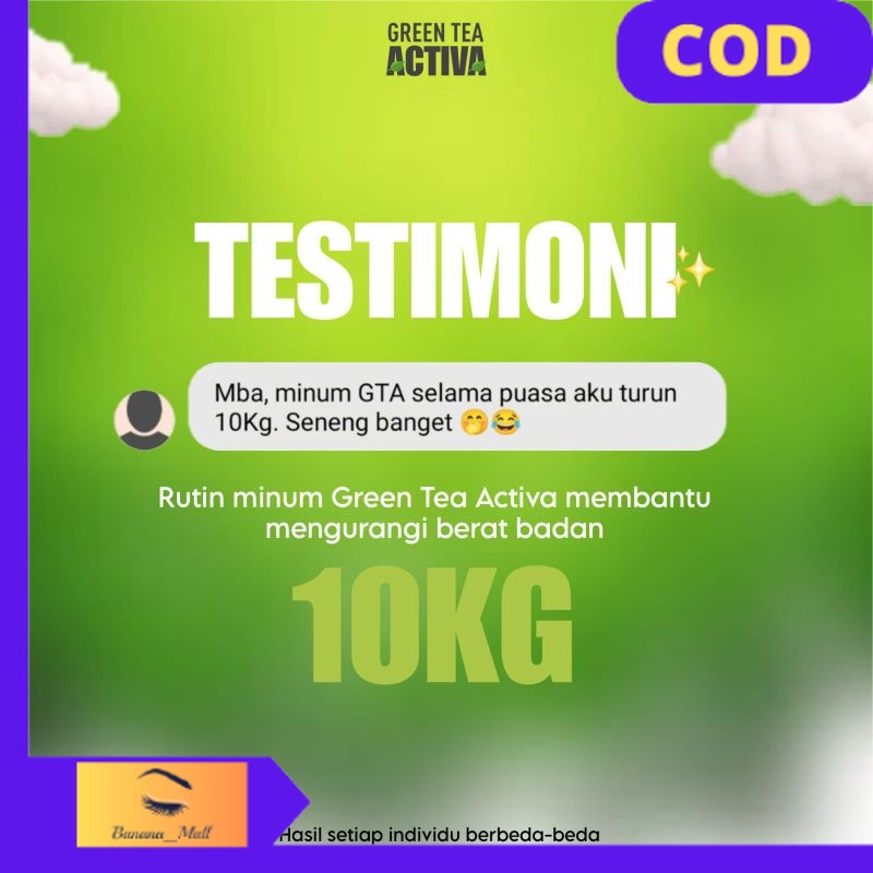 

[COD] PAKET HEMAT JUMBO 3 PCS VARIAN CELUP - PELANGSING GREEN TEA ACTIVA