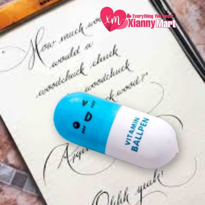 

ballpen capsul pena imut kapsul busa panjang pendek - Biru
