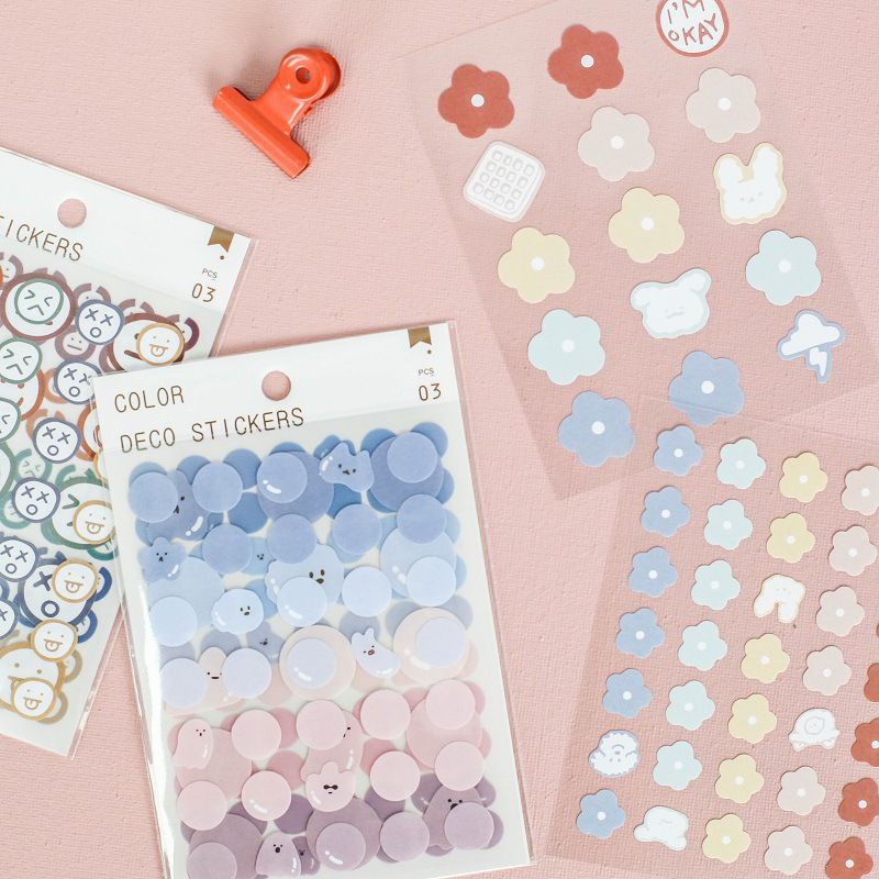 

Summer’s Mood - 3pcs stiker dekorasi planner journal scrapbook - stickers korea lucu [thehanscorner] 3