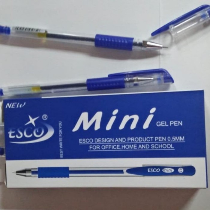

Pulpen gel esco mini [pack] - Biru