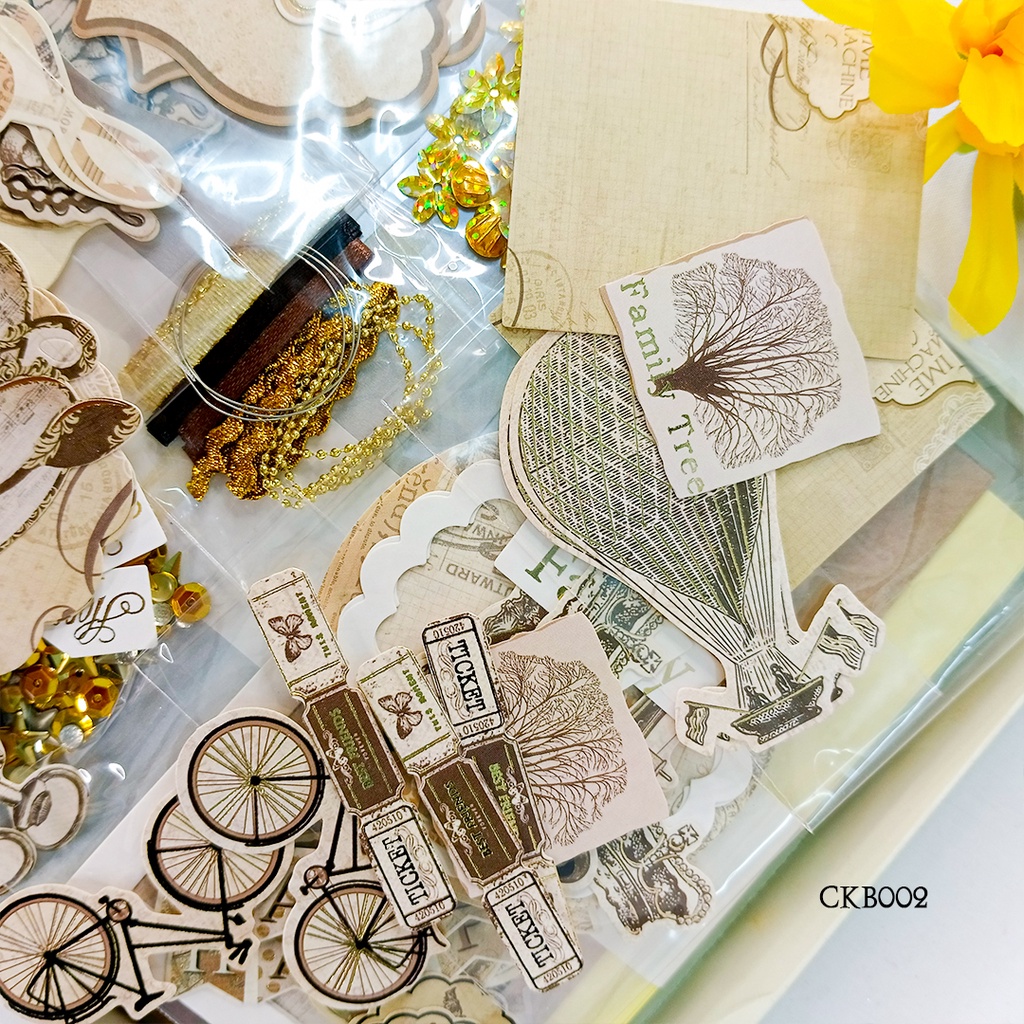 

Paper Card Mail Aesthetic Vintage DIY Journal Kit CKB002
