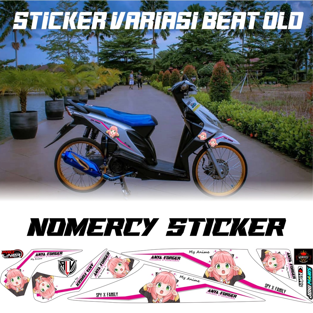 NM STICKER STRIPING HONDA BEAT OLD/KARBU/LAMA MOTIF ANYA FORGER TERBARU VARIAN WARNA TERLARIS VIRAL