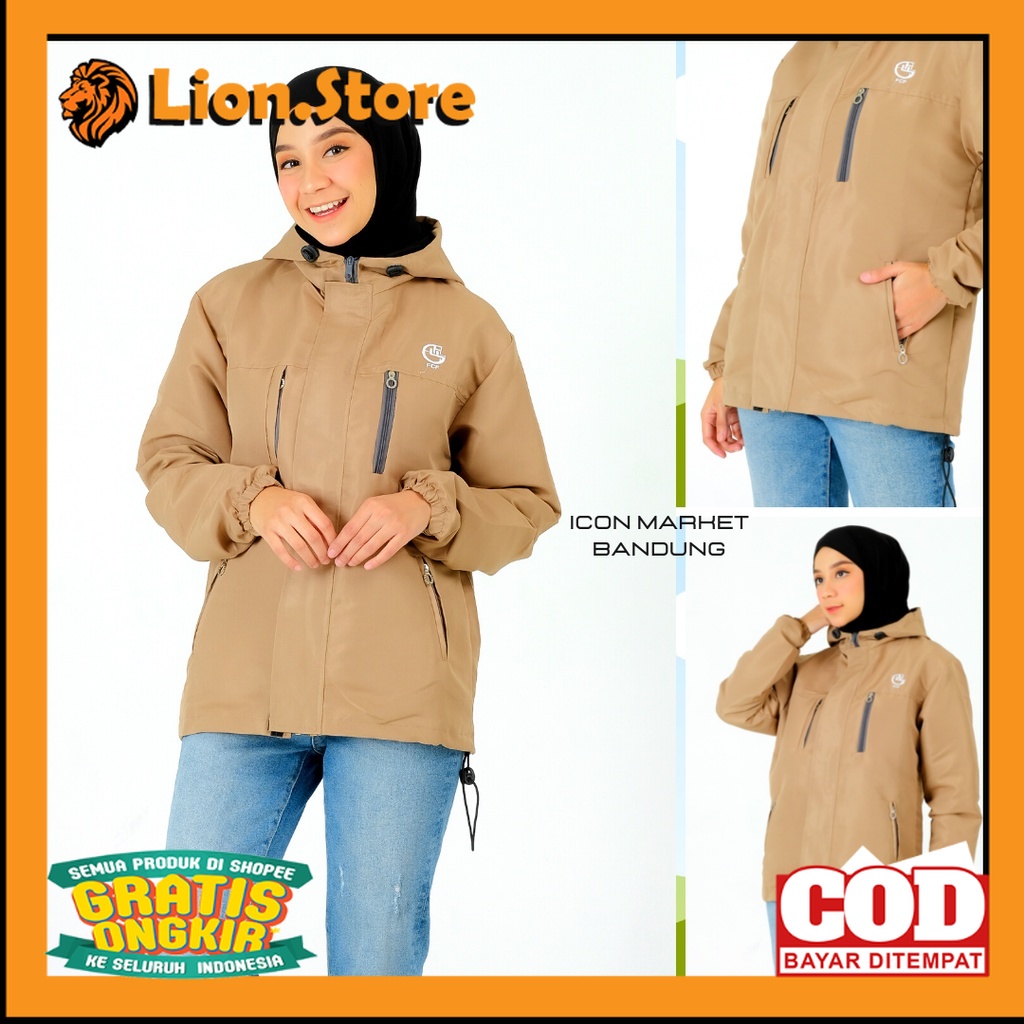 PARASUT JAKET OUTFIT KEREN TRENDY /Jaket Parasut Wanita Waterproof Model Elbrus Big size Original FC