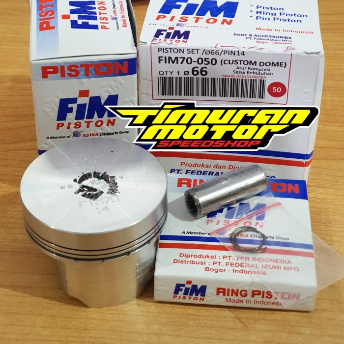 PISTON FIM 66 MM PEN 14 CUSTOM DOME FIM 70 50 JUPITER MX  VIXION ORIGINAL