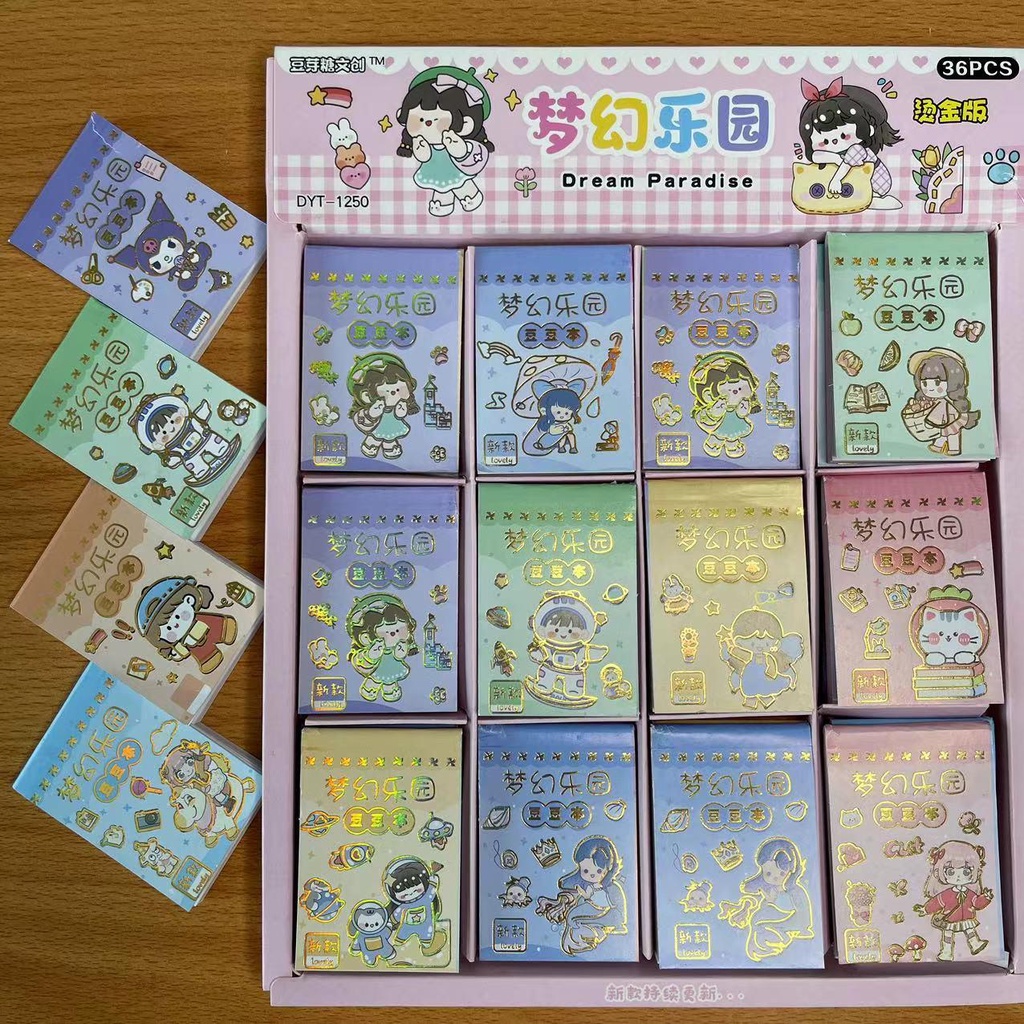 

<7> Stiker kartun Dreamland stiker lucu untuk anak-anak 36 buku per kotak sticker paper stationery