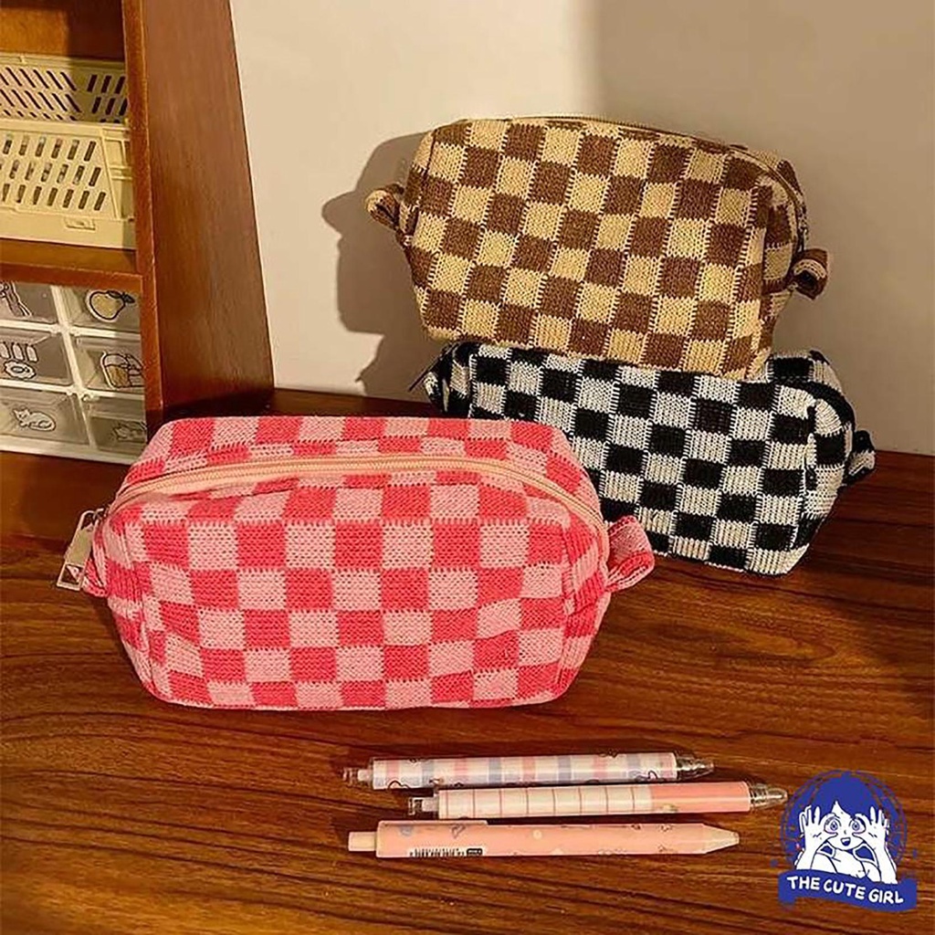

Tas Pensil Rajutan Mesh INS Kotak Pensil Tas Pensil Korea Kapasitas Besar Tas Kosmetik Perjalanan/Tas Makeup - Stazionario