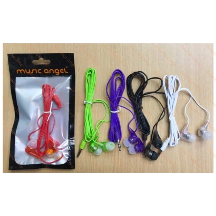 Earphone Headset Handsfree Angel Biasa Music No MIc