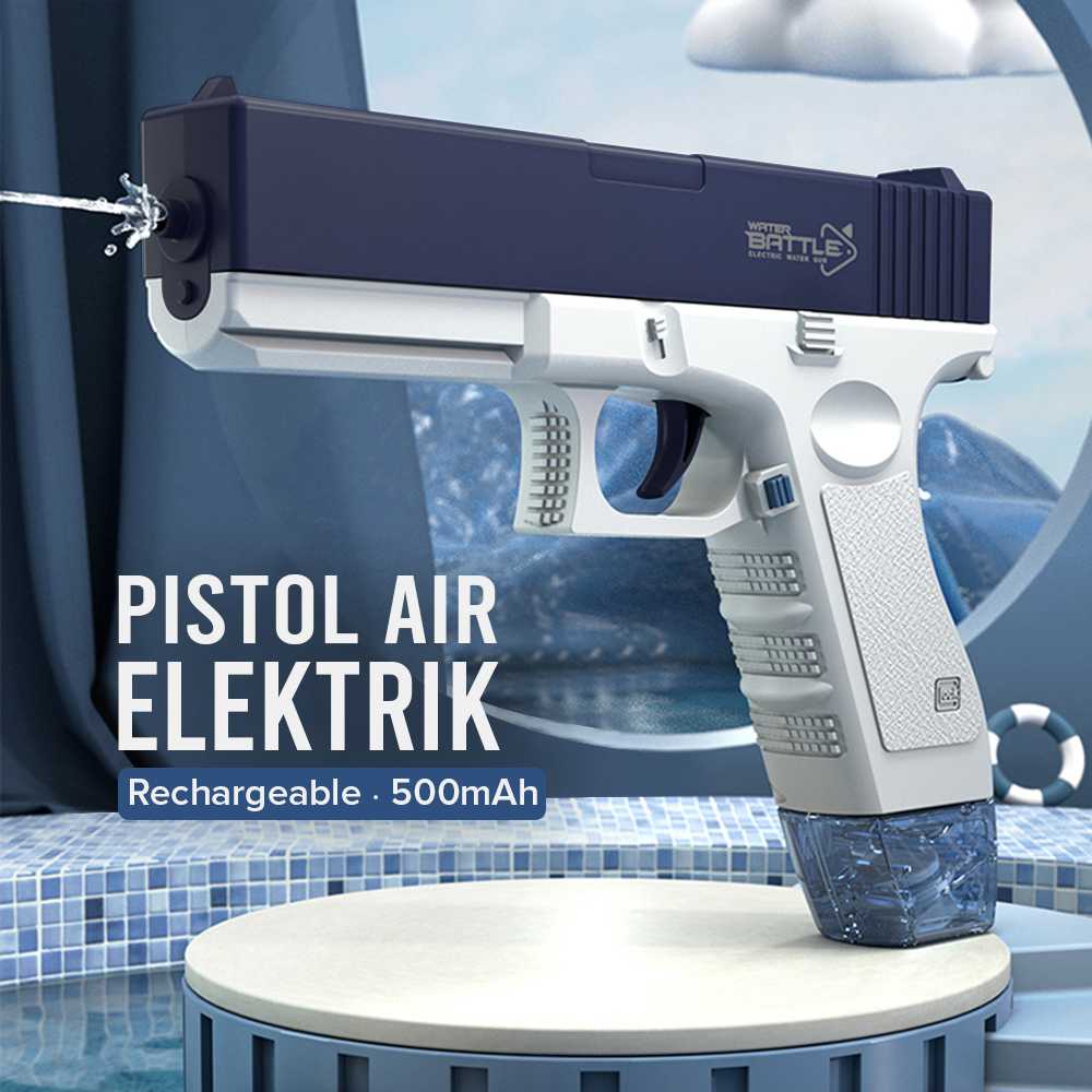 AWKids Pistol Air Mainan Elektrik Water Gun Rechargeable 500mAh