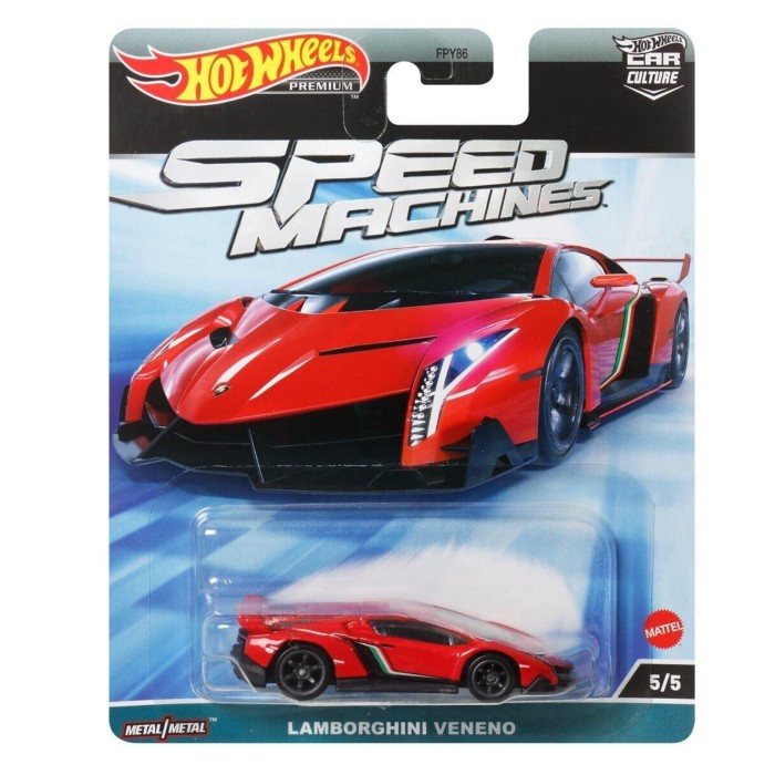 Hot Wheels Premium Speed Machines Lamborghini Veneno Red