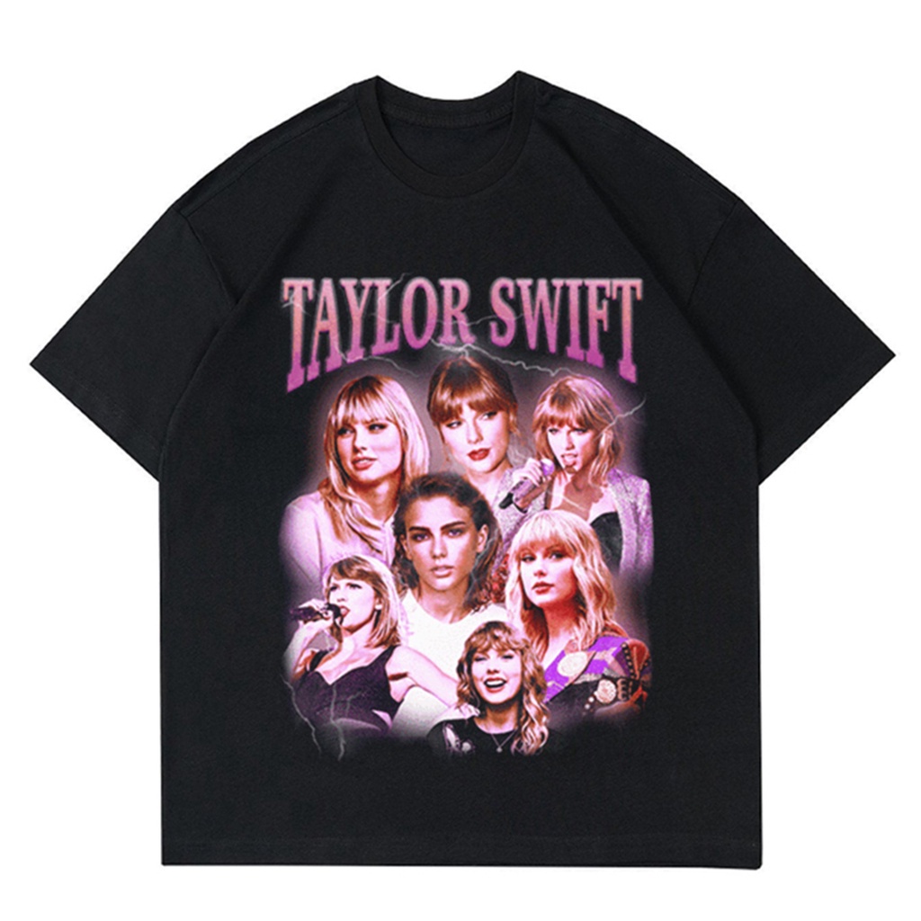 KAOS TAYLOR SWIFT VINTAGE RAPTEE | T-SHIRT TAYLOR SWIFT RAP TEE OVERSIZE BLACK PB
