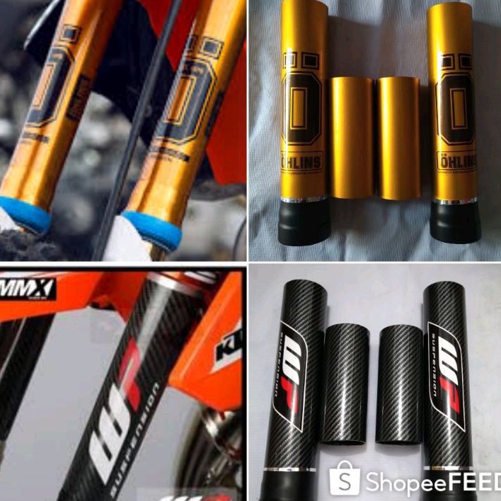 cover shock depan crf 150L model real jump