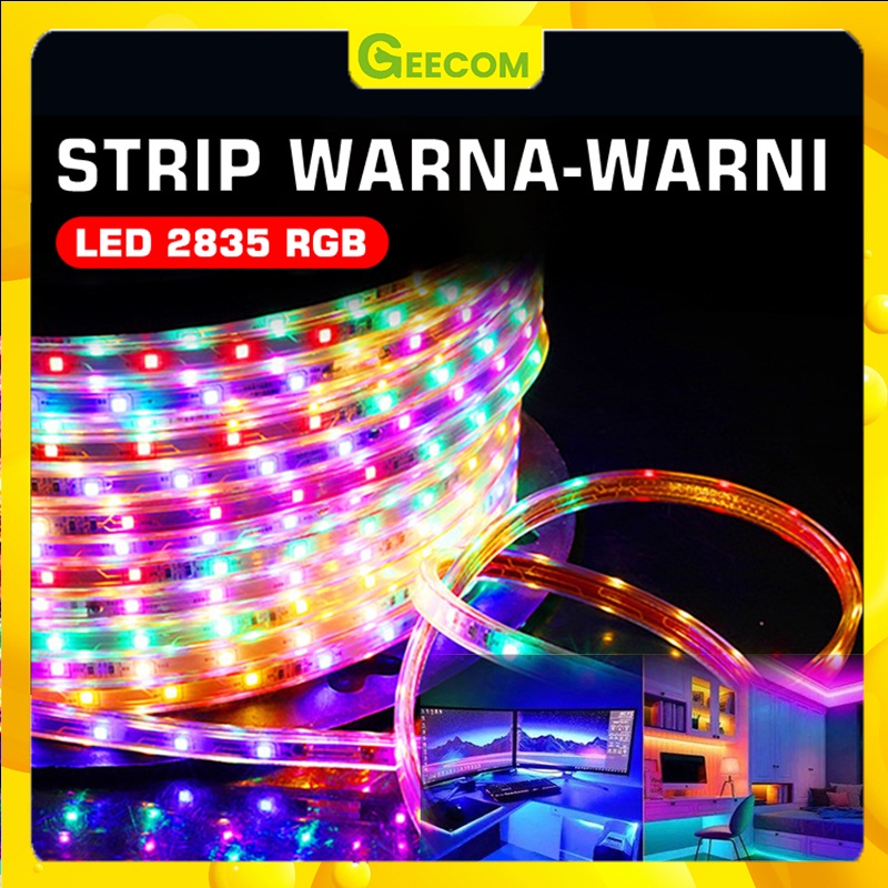 Lampu LED Strip 2835 Warna Warni / LED Strip 2835 RGB 220V Per Meter
