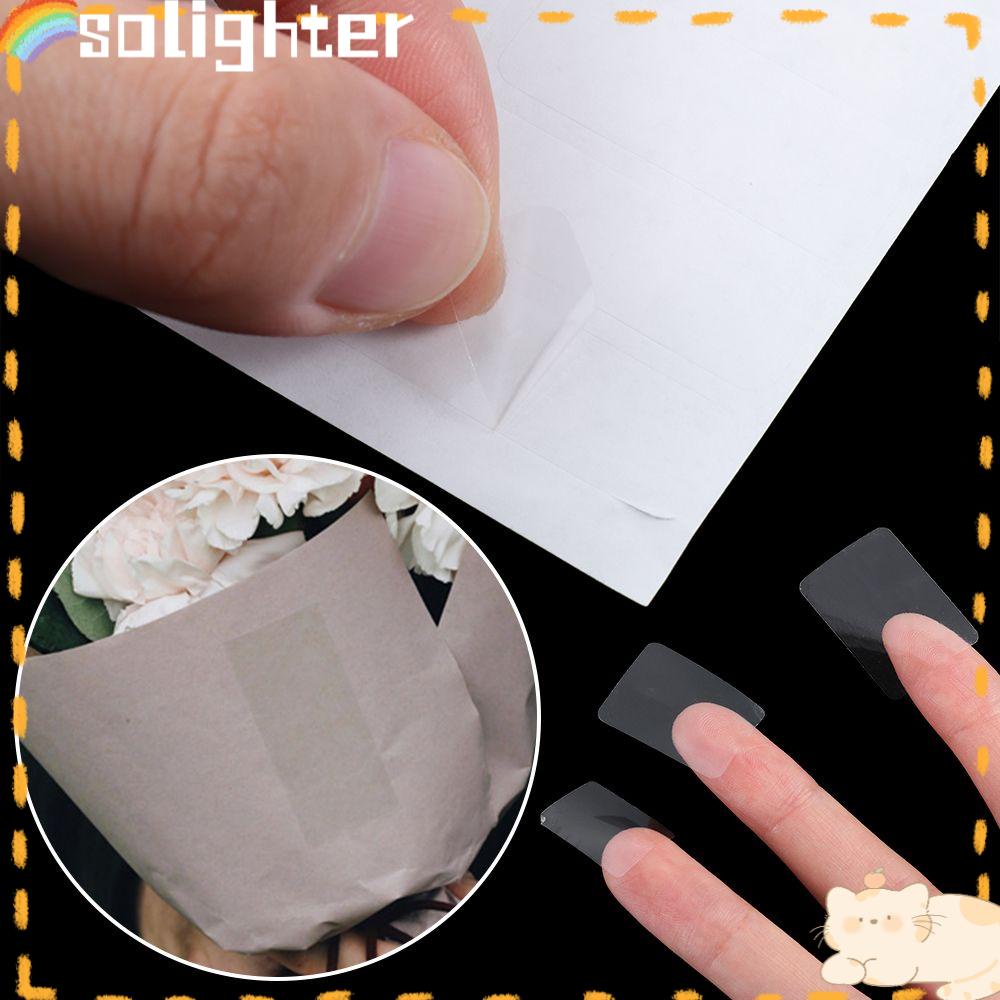 Solighter 1000 Pcs Sealing Stiker Tahan Air Perlengkapan Kantor PVC Self Adhesive Label