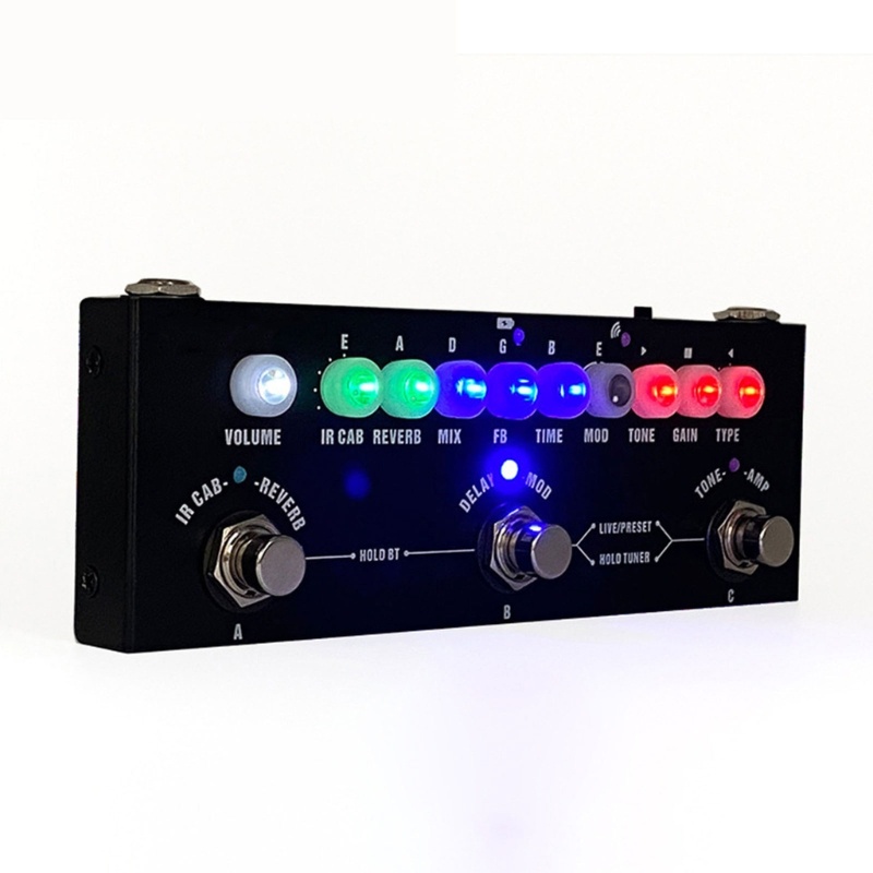 Zzz CUBE BABY Delay Multi Effects Pedal Untuk Gitar Bass Akustik8Ir Lemari Simulasi Chorus-Reverb Phaser-Vibrato P