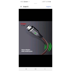 Kabel data micro usb vivan MGM100 2.4A super strong magnetic Quick Charge Garansi Resmi Original