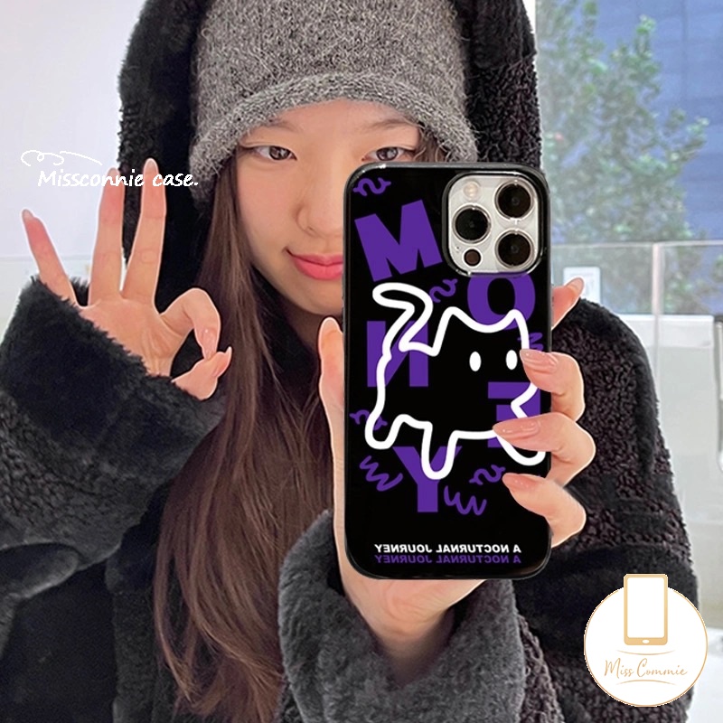 IPHONE Casing Ponsel Halus Glossy Kompatibel Untuk Iphone11 14 13 12 Pro Max 7Plus XR X XS Max 78 Plus SE 2020 Kacamata Hitam Kartun Anjing Keren Shockproof Soft Cover