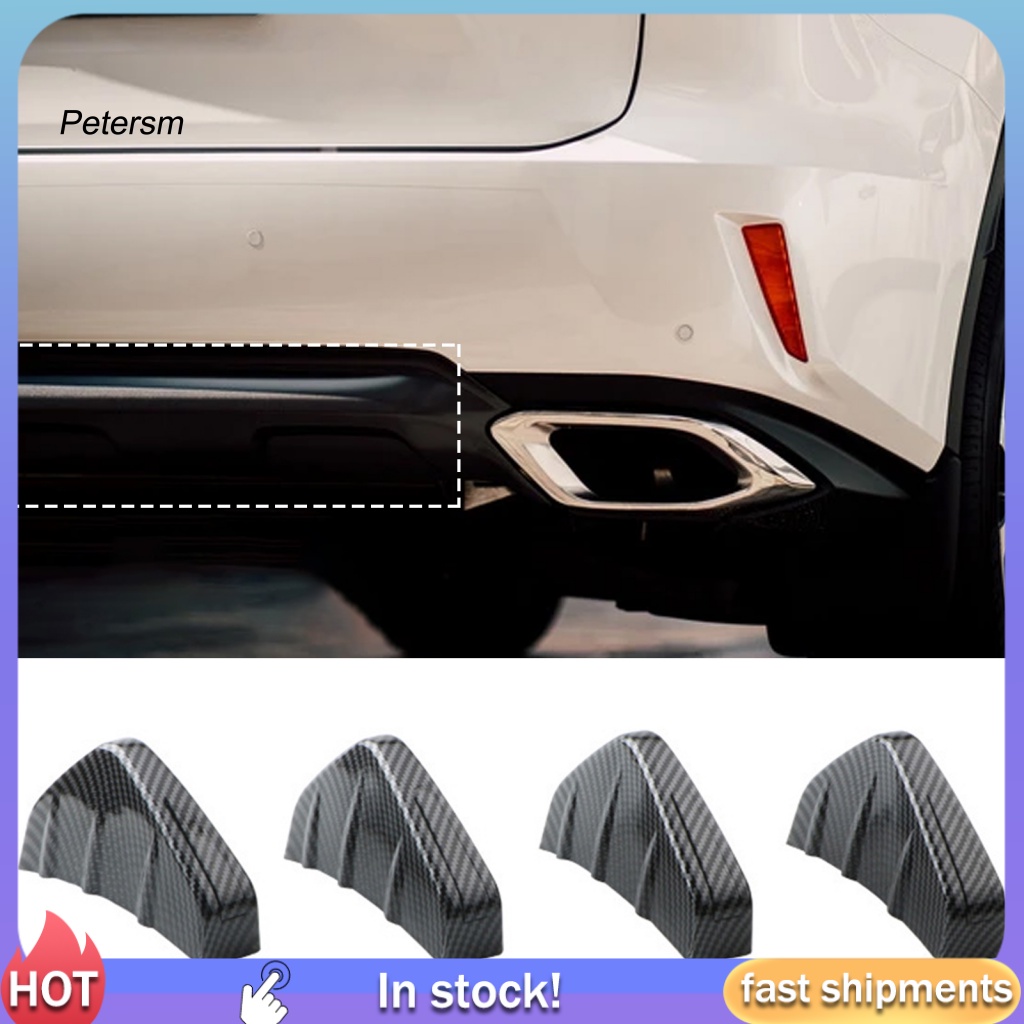 Pp 4Pcs Spoiler Belakang Mobil Tahan Air Untuk SUV Universal Car Rear Bumper Lip Splitter Performa Tinggi