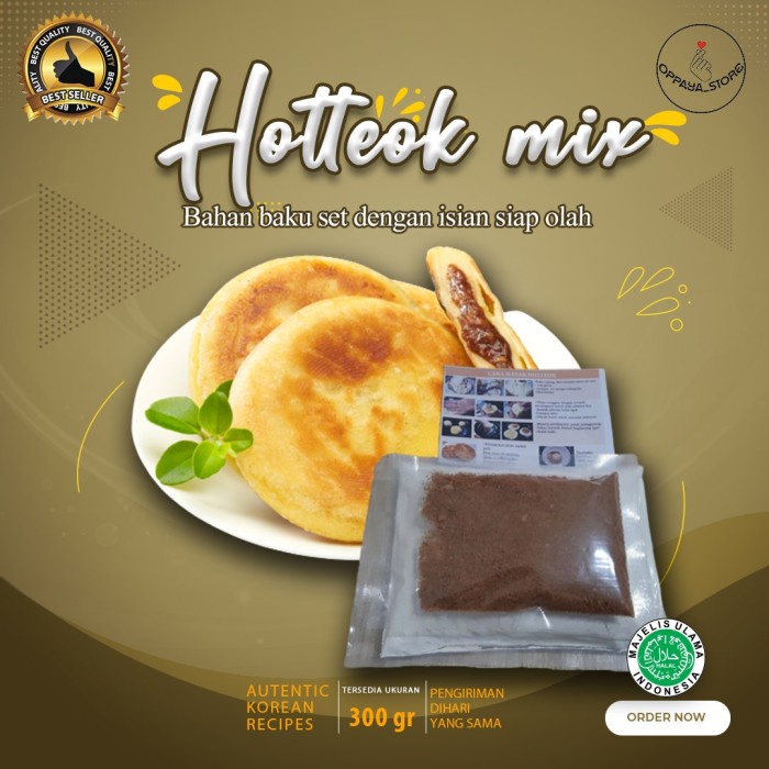 

[Bumbu Dapur]- Hotteok mix 300 gr sets tepung dan isian lengkap korea enak original