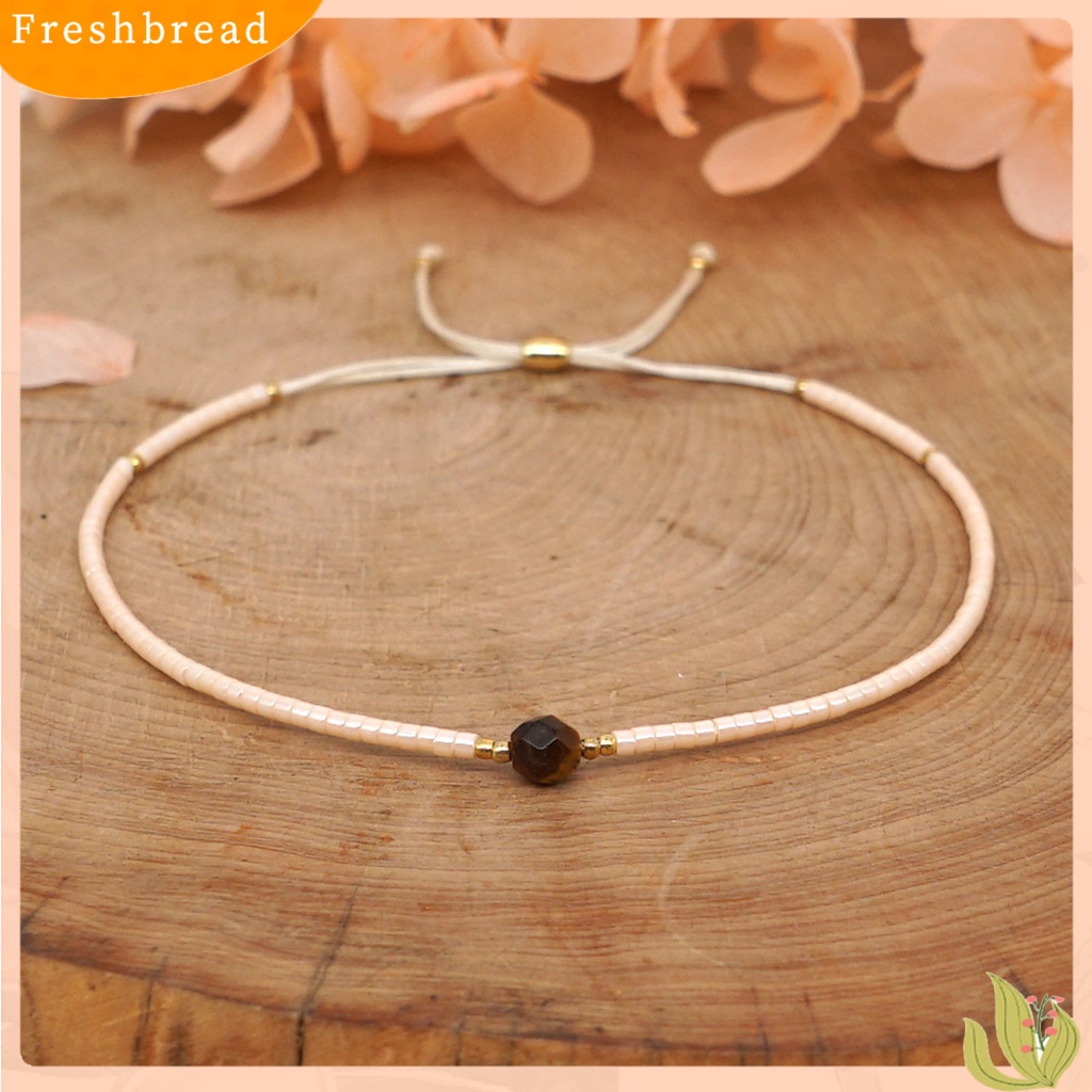 &lt; Freshbread &gt; Lady Gelang Gaya Boho Handmade Aesthetic Adjustable Faux Crystal Hias Menarik Bohemian Etnik Manik-Manik Gelang Wanita Aksesori