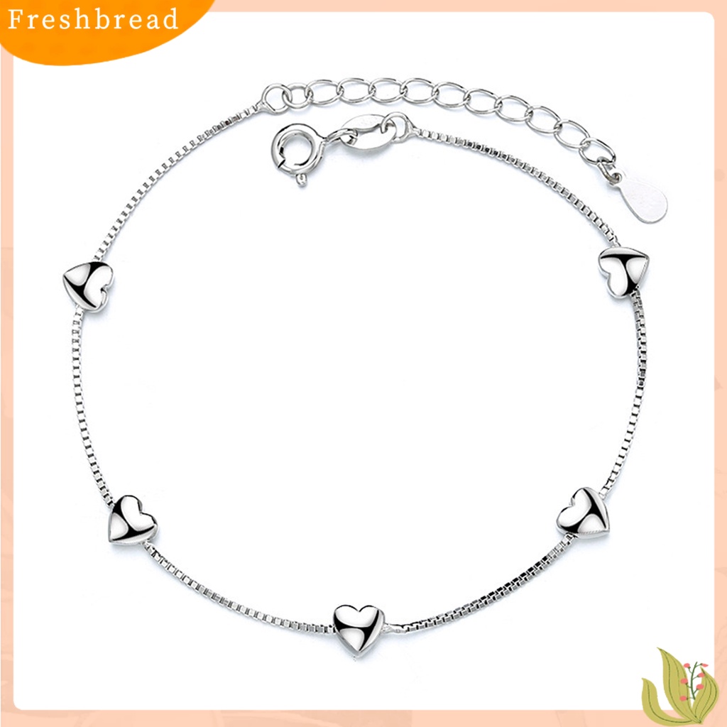 &lt; Freshbread &gt; Women Bracelet Adjustable Sweet Elegant Bright Luster Semua Pertandingan Dekorasi Hadiah Cinta Hati Rantai Gelang Pesta Pesona Perhiasan Untuk Pacar