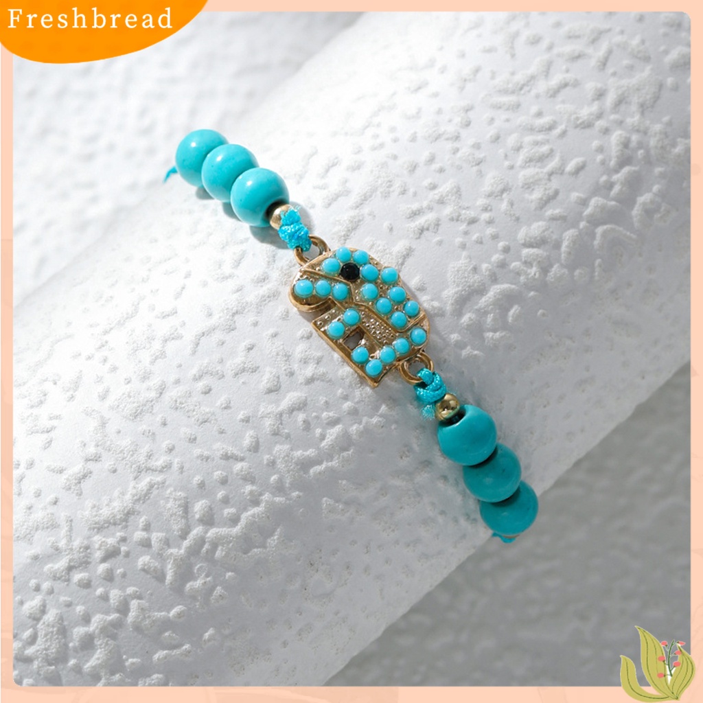 &lt; Freshbread &gt; Gelang Wanita Perhiasan Manik-Manik Hati Imitasi Turquoise Gelang Warna Cerah Untuk Pesta