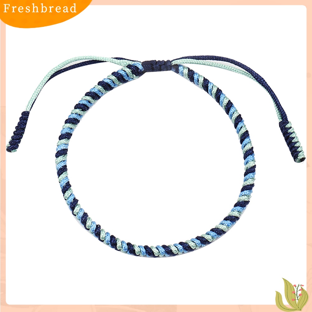 &lt; Freshbread &gt; Handmade Knots Adjustable Braided Rope Lucky Bracelet Unisex Persahabatan Bangle