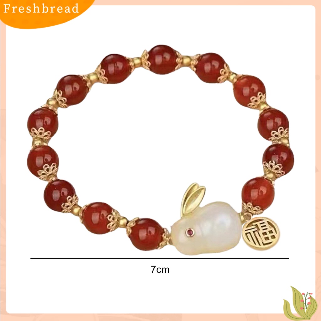 &lt; Freshbread &gt; Charm Gelang Maskot Pesona Pengerjaan Halus Prospek Yang Baik Elastis FU Karakter Cina Menghias Nyaman Dipakai Fashion Imitasi Hetian Jade Bracelet